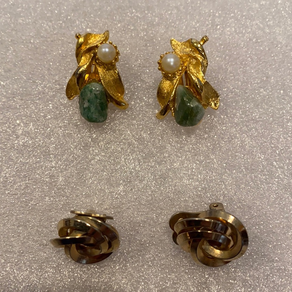 Vintage clip on earrings